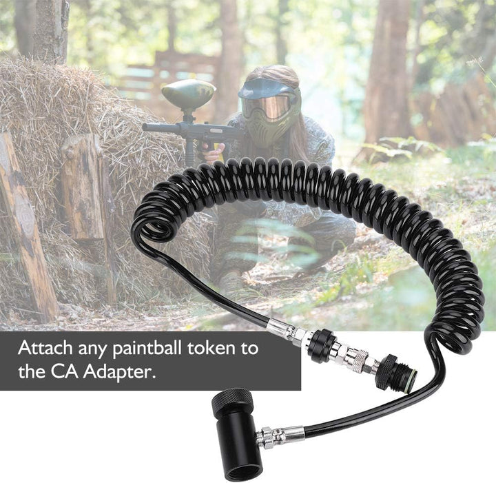 Airsoft Schlauch Set, 1,5M Flexibler Airsoft Schlauch + 5Stück Messing Adapter Set Air Gun Zubehör,