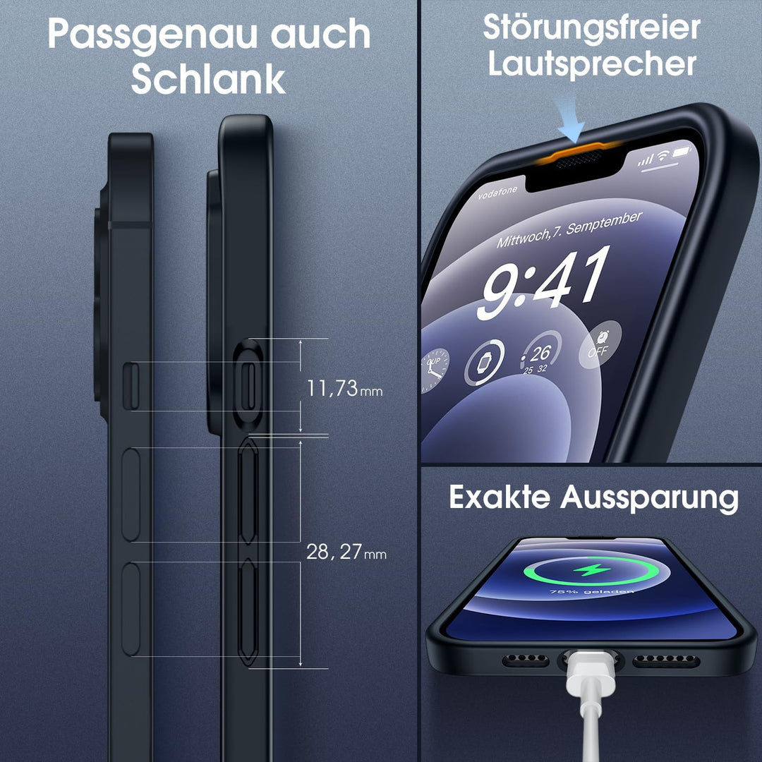 CASEKOO Matt Power für iPhone 12/12 Pro Hülle [TOP Militärschutz] Stossfeste Kratzfeste Schutzhülle