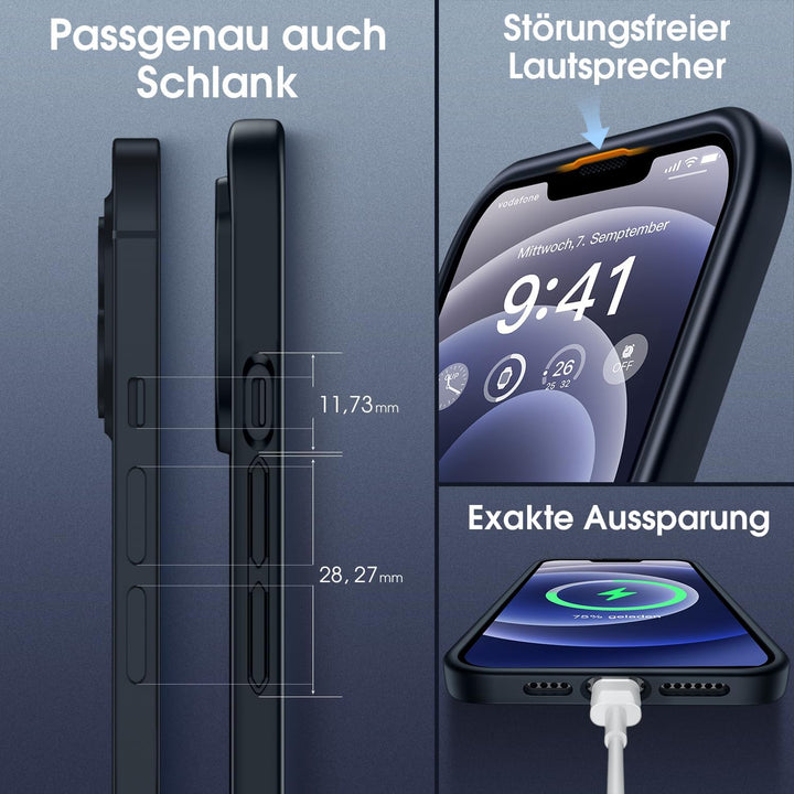 CASEKOO Matt Power für iPhone 12/12 Pro Hülle [TOP Militärschutz] Stossfeste Kratzfeste Schutzhülle