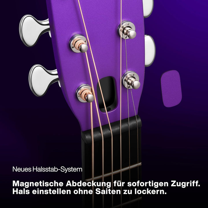 LAVA ME 4 Kohlefaser-Elektroakustikgitarre mit FreeBoost 3.0-System, Smart Gitarre mit Gitarrentasch