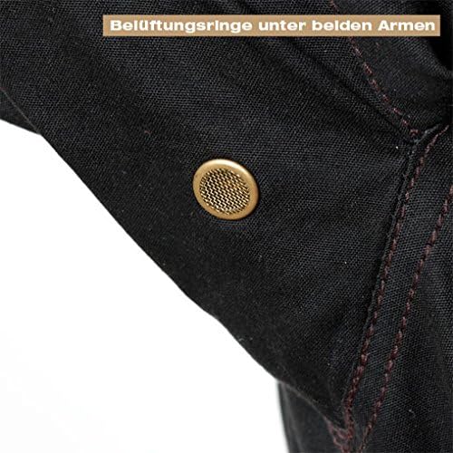 Bores Trophy Pro 1 Classic Wachsjacke Schwarze Herren Textiljacke, Schwarz, Grösse 4XL