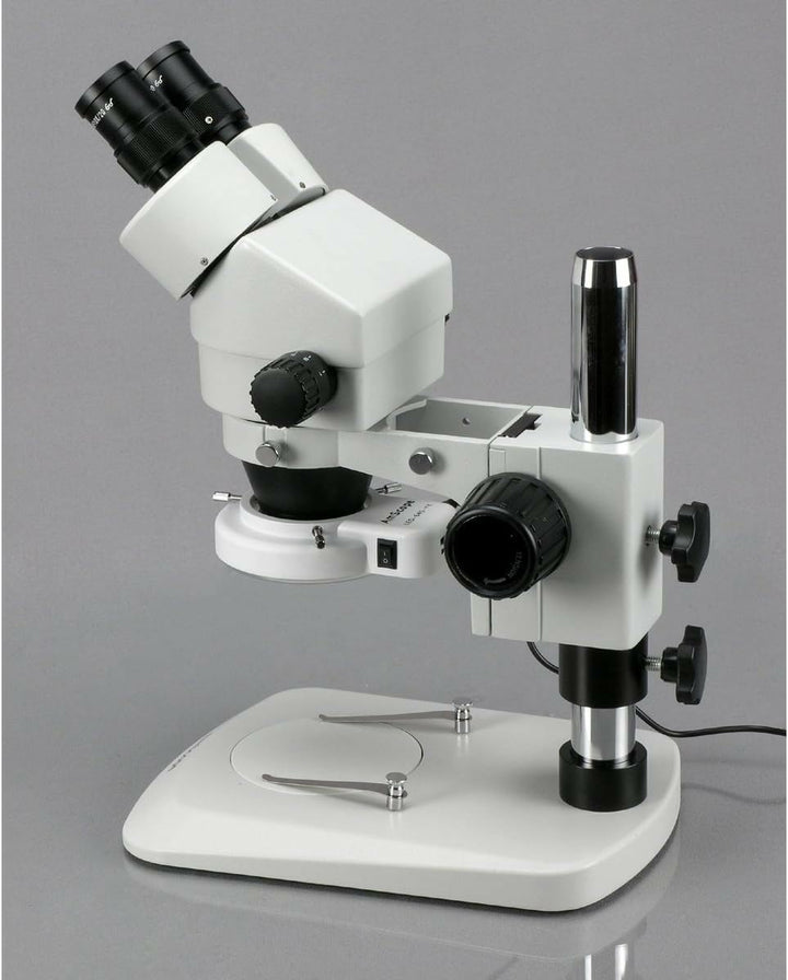 AmScope SM-1BN-64S Inspektion Sezierständer Zoom Stereomikroskop mit 64-LED-Licht, 7X-45X, Weiss