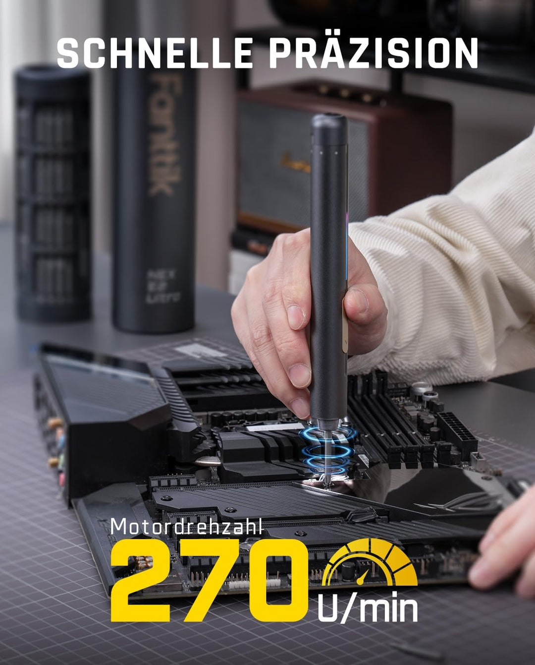 Fanttik E2 Ultra 3.7V Mini Elektro Schraubendreher Set, 50 in 1 Magnetische Präzisions-Schraubendreh