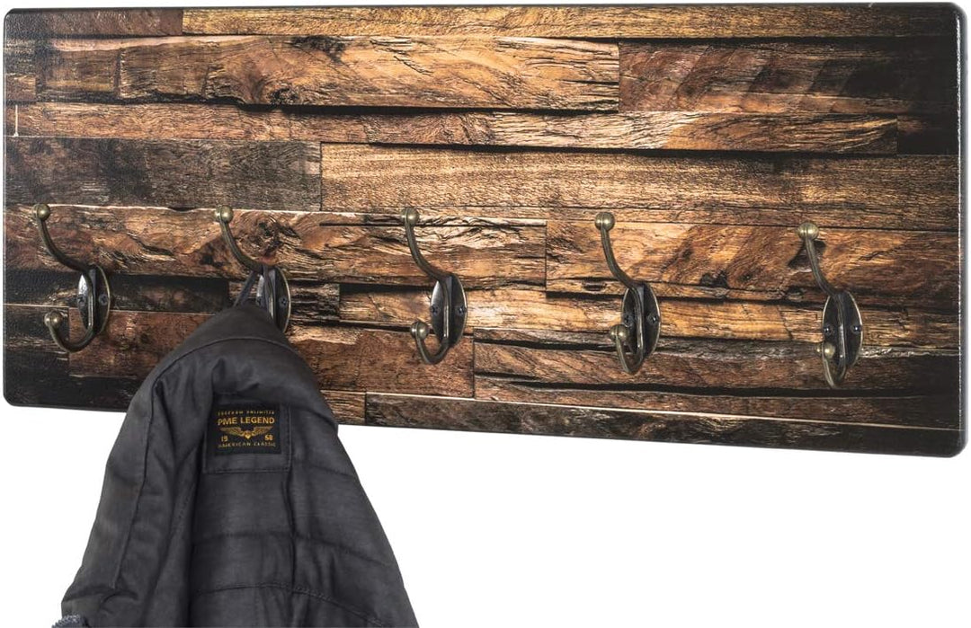 HAKU Möbel Wandgarderobe, MDF, Motiv-bronze, B 60 x T 8 x H 25 cm