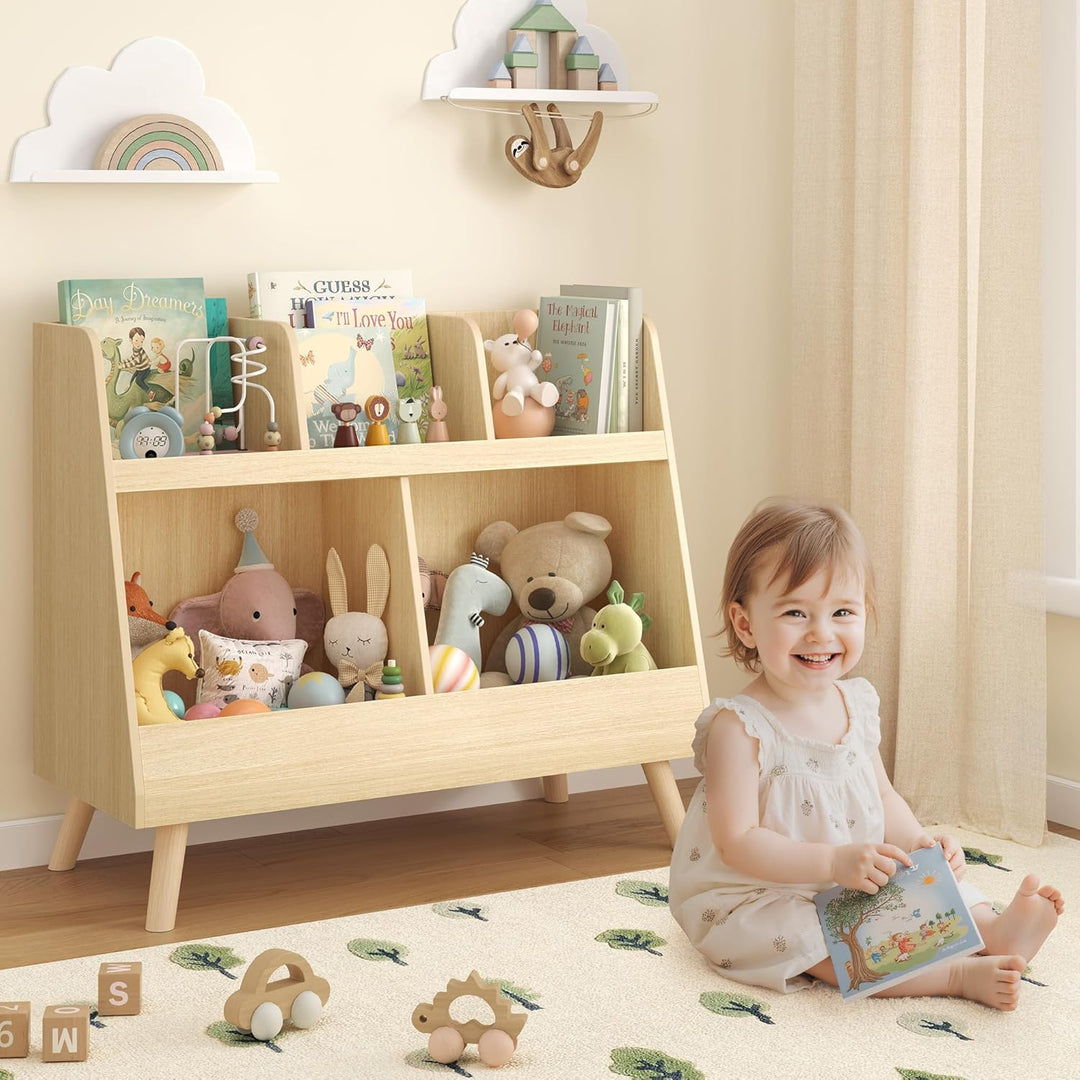 LUE BONA Kinderregal,Bücherregal Regal Aufbewahrungsregal für Kinder,Standregal 2 Stockwerk der Offe