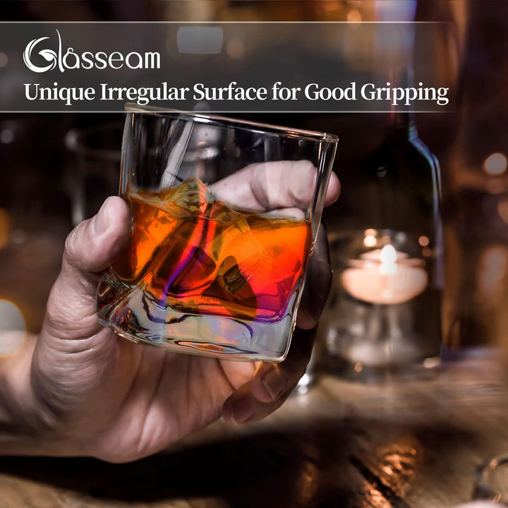 Whiskey Gläser Set Whisky Glas: 6 Stück Edel Rum Tumbler Weingläser Ohne Stiel Männer Papa Scotch Vo