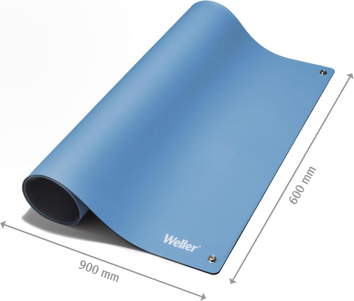 Weller T0051403699 Antistatische ESD Premium Tisch-Lötmatten Set, 900 x 600 mm, Blaue Lötmattensatz