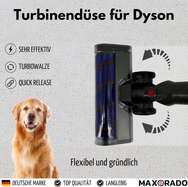 Softroller Turbobürste Staubsauger Düse Turbodüse für Dyson V7 V8 V11 V15 Absolute Serie Turbo Bürst