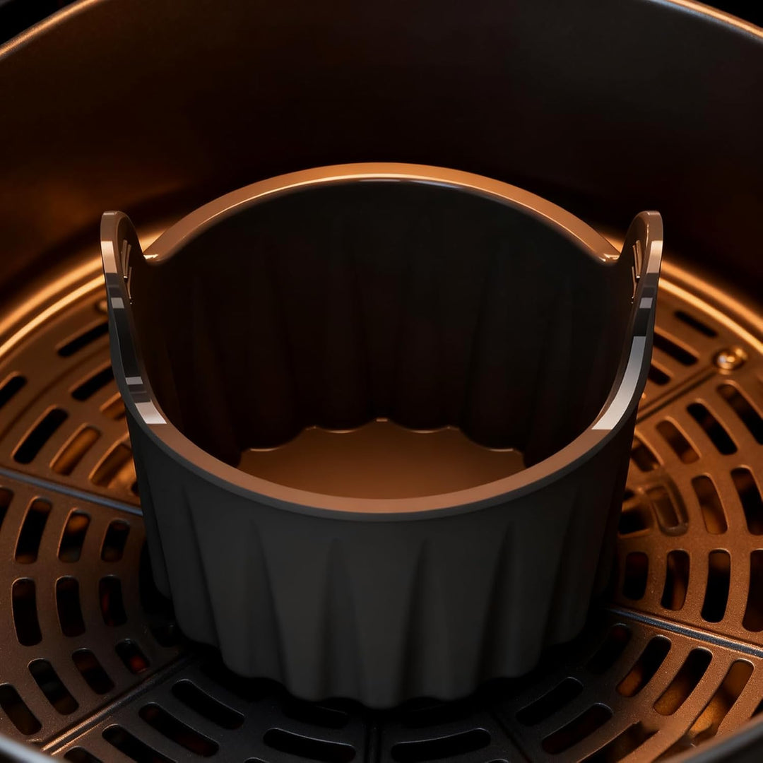Silikonform Heissluftfritteuse, 4 Packungen ei Formen Kuchenform für Heissluftfritteuse, Airfryer Zu