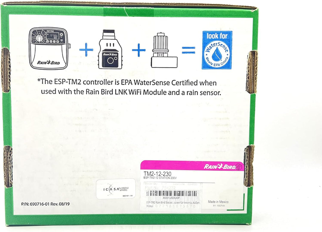 Rain Bird Steuergerät ESP-TM2 230V 12 Stationen für Innen u. Aussen