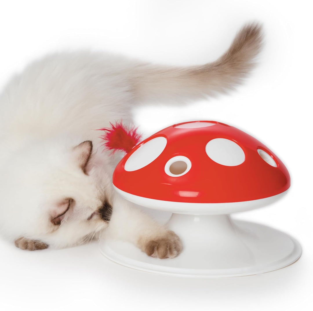 Senses 2.0 Fliegenpilz, Interaktives 360°-Federspielzeug für Katzen