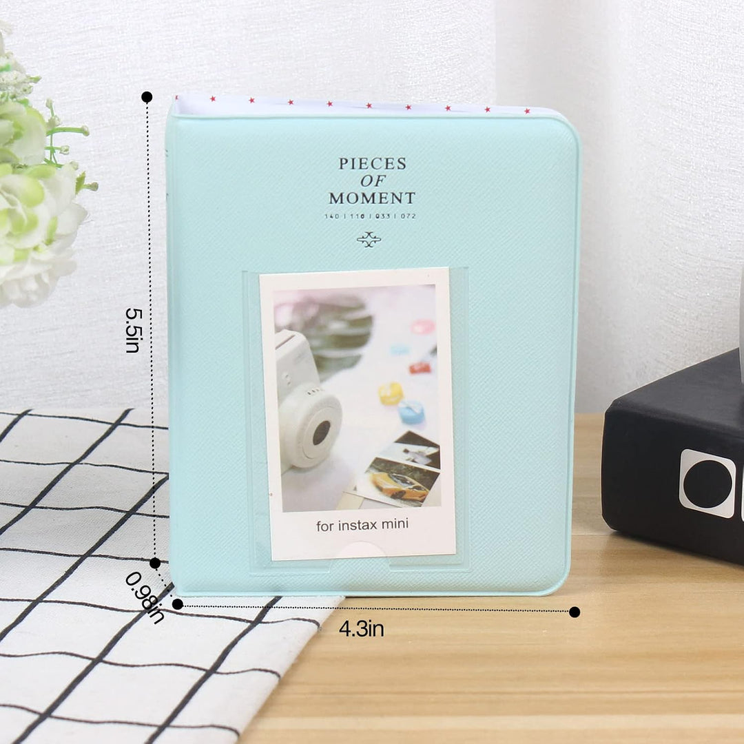Fotoalbum mit 64 Taschen für Fujifilm Instax Mini 7s, 8, 8+, 9, 25, 50s, 70, 90, 5 x 7,6 cm, Fotobuc