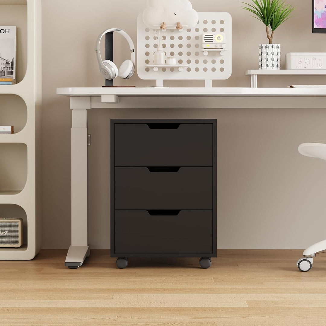 Bürosockel, Untertischschubladen, mobiler Fliegenschrank, Büroschrank (nicht abschliessbar, schwarz)