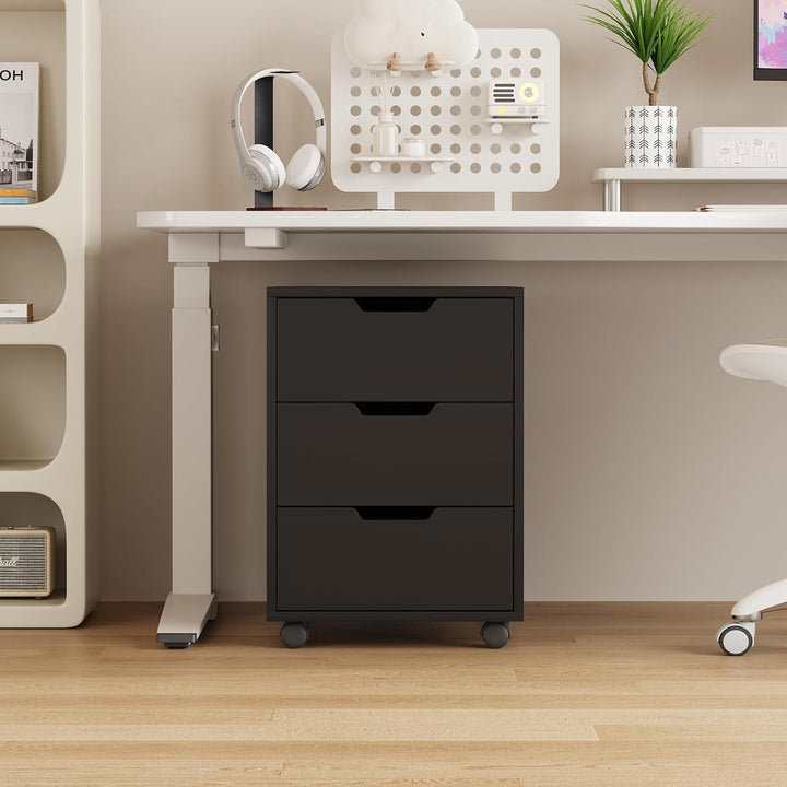 Bürosockel, Untertischschubladen, mobiler Fliegenschrank, Büroschrank (nicht abschliessbar, schwarz)
