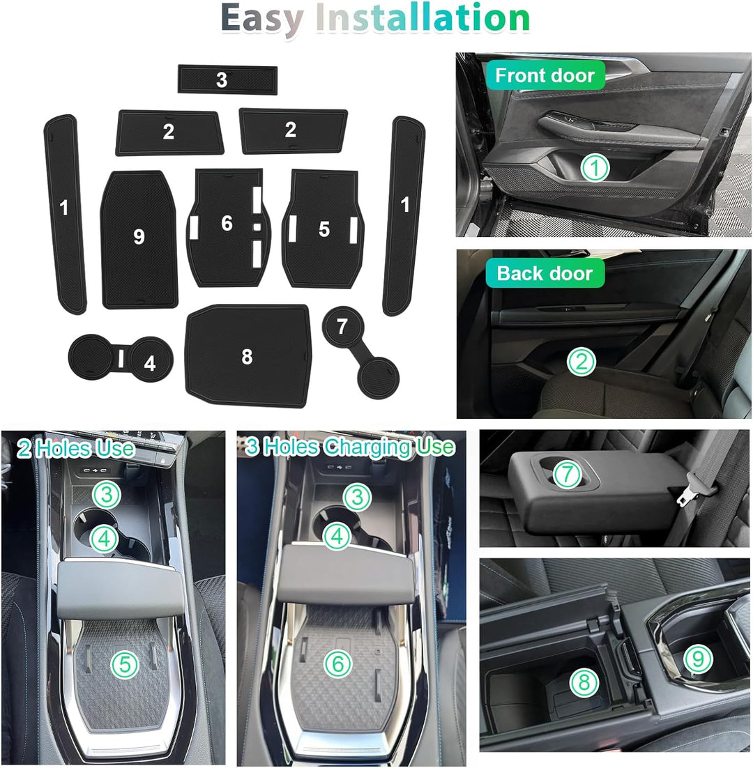 GAFAT Kompatibel mit Renault Austral E-Tech Hybrid (Automatikgetriebe) 2022 2023 Antirutschmatten, A