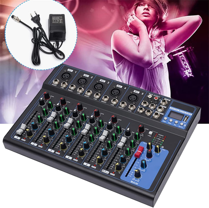 Digitaler Audio Mixer Bluetooth Usb Connection Sound Mischpult Konsole Live Studio Dj Mixing VerstäR