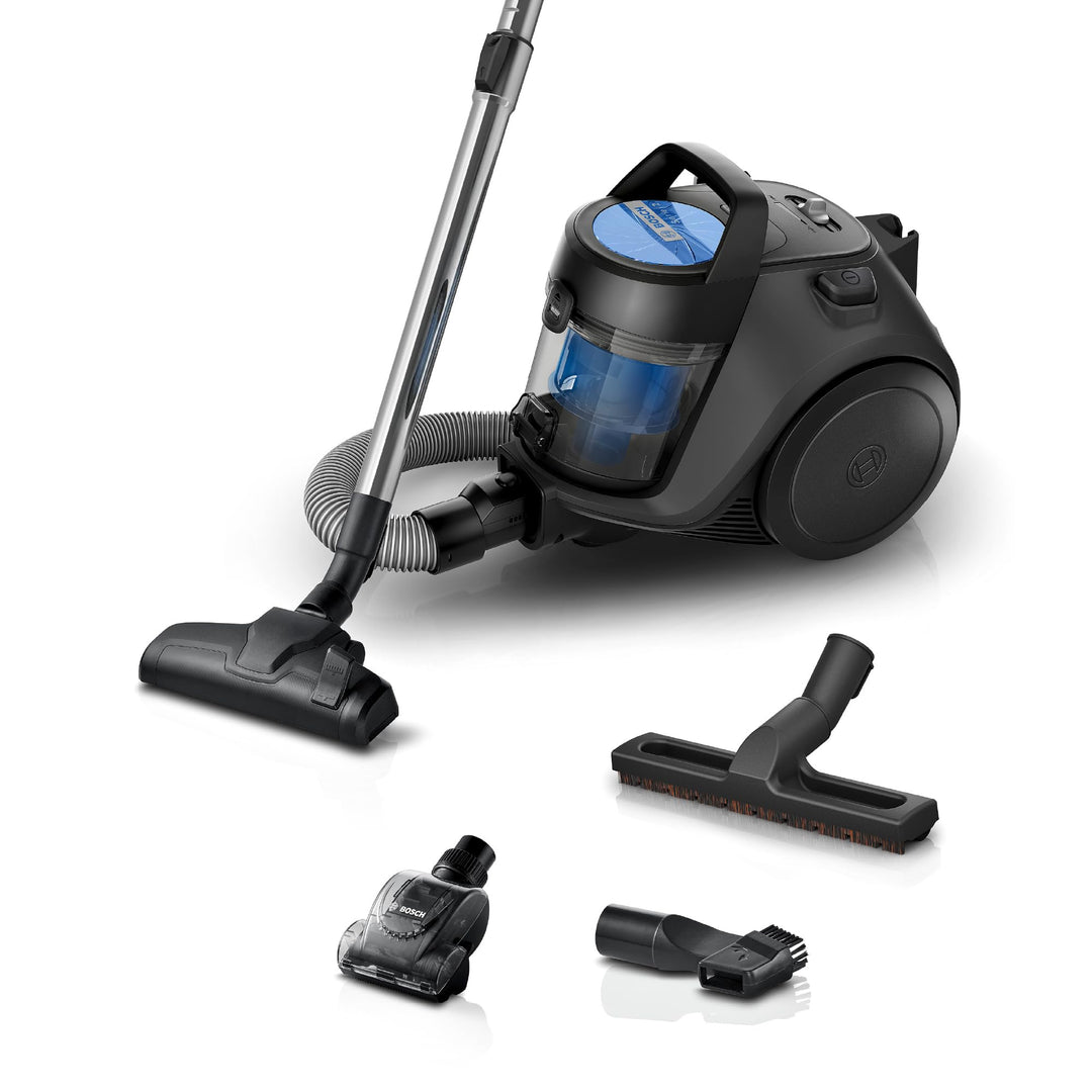 Bosch Staubsauger beutellos Serie 2 inkl. Hartbodendüse BGS05BA2TH, Schwarz
