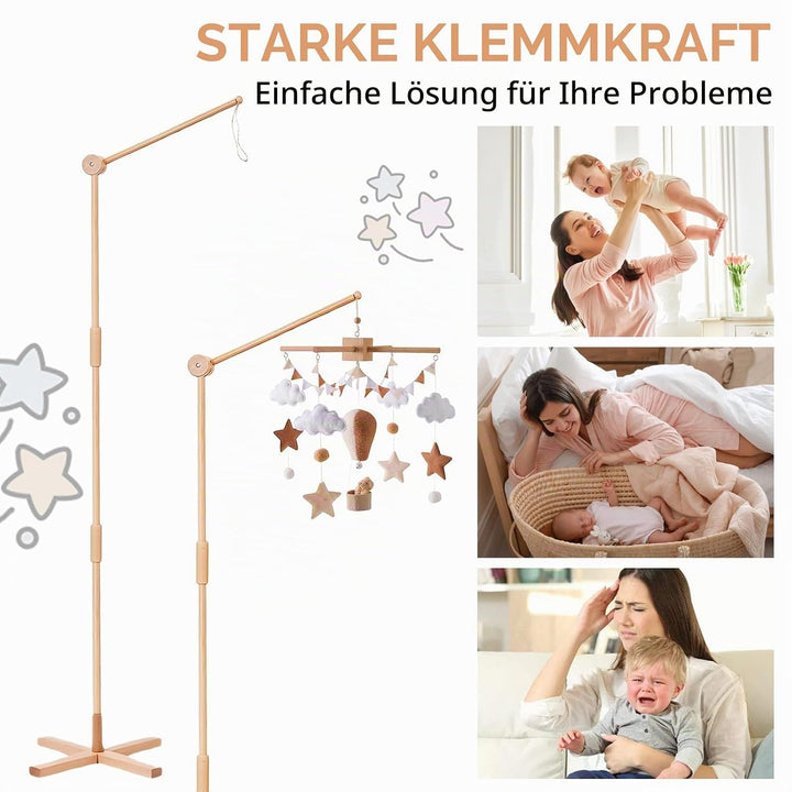 Bodenstehend Baby Mobile Halterung, Mobile Halterung Wickeltisch Holz, Mobile Wickeltisch für Aufhän