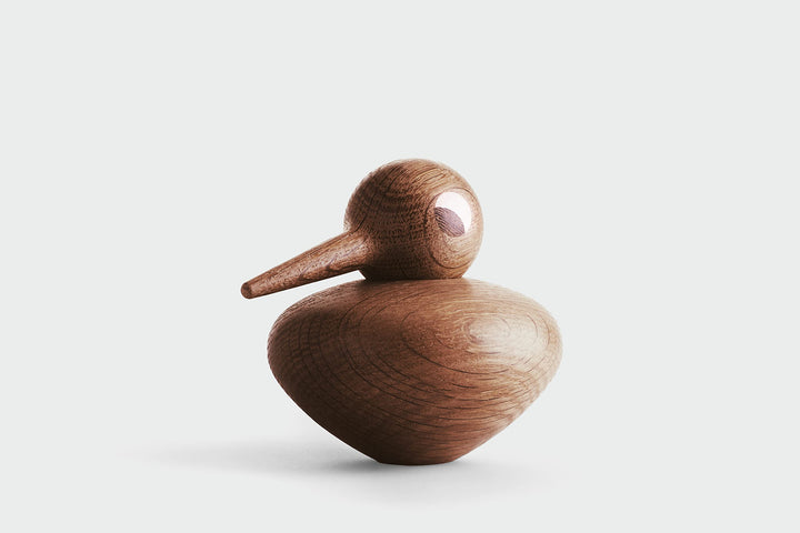 Architectmade Bird Vögel Deko Holzfigur Rundlich - Eiche geräuchert chubby, chubby