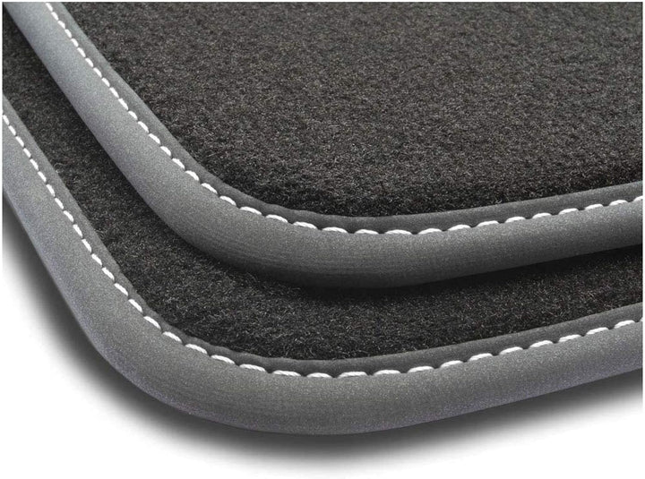 M MOTOS Velours Premium fussmatten Auto kompatibel mit Opel Zafira B 2005-2014 - Premium, Matt, Weis