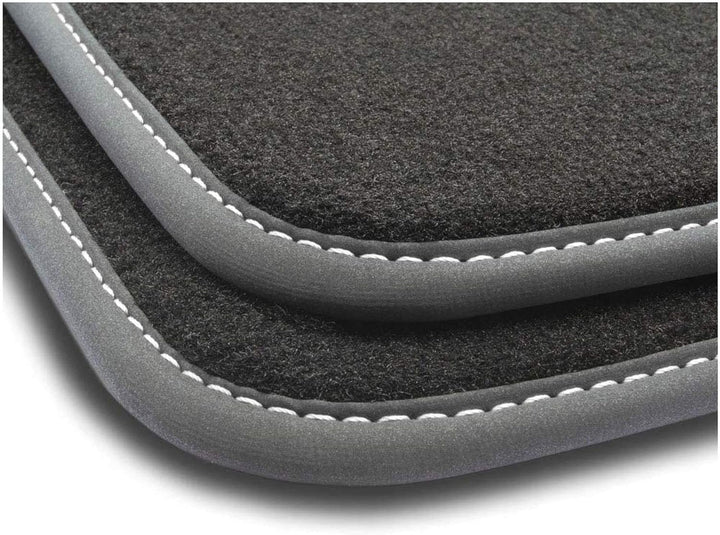 M MOTOS Velours Premium fussmatten Auto kompatibel mit BMW 1 F20 2011- - Premium, Matt, Weiss fussma