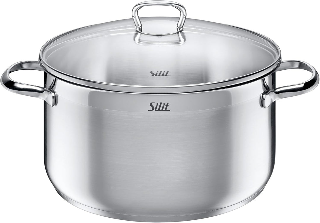 Silit Scalea Topfset Induktion 6-teilig, Kochtopf Set mit Glasdeckel, Pfanne beschichtet, Edelstahl