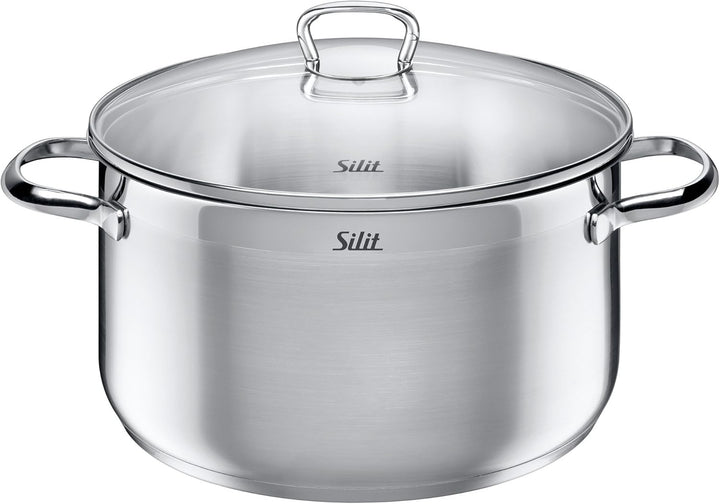 Silit Scalea Topfset Induktion 6-teilig, Kochtopf Set mit Glasdeckel, Pfanne beschichtet, Edelstahl
