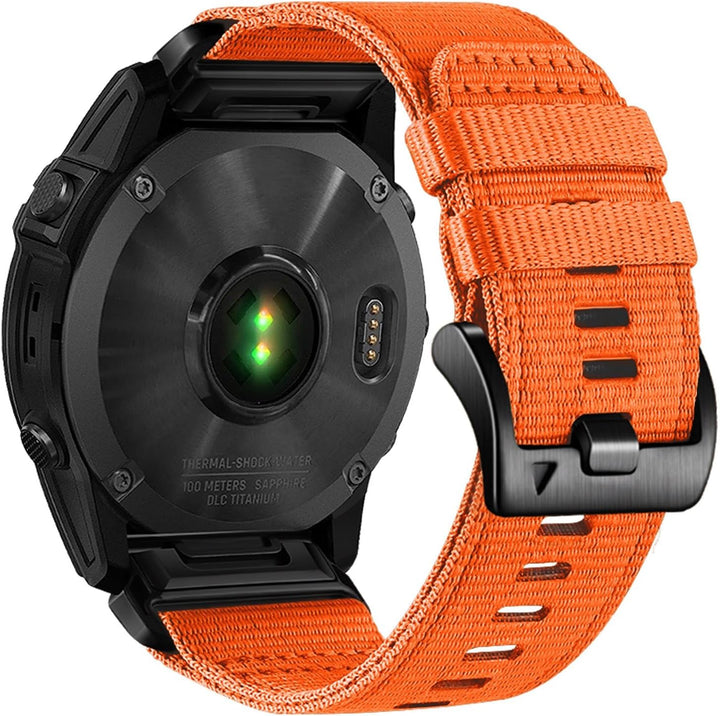 YOOSIDE Nylon Armband für Garmin Fenix 8 47mm / epix Pro 47mm / Fenix 7/6/5, Verbessert Quick Fit 22