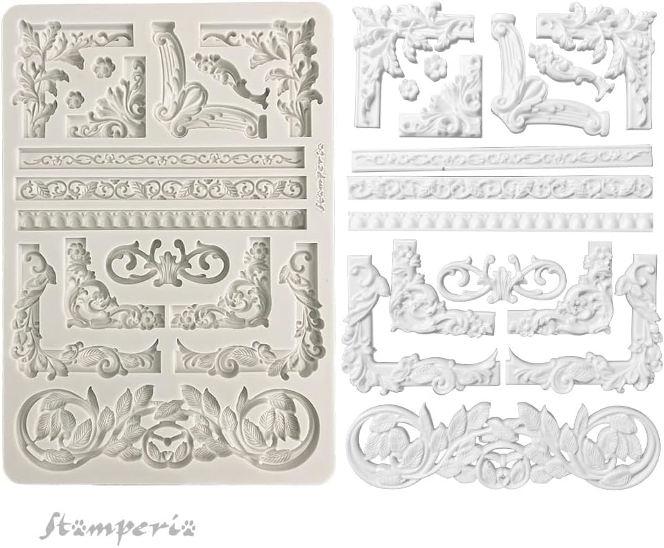 Stamperia - Big Silicon Mould A4 for Scrapbooking, Bullet Journals and More, Non-Stick Surface, Suit