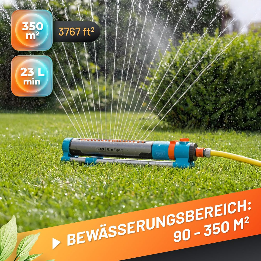GRÜNTEK 2in1 Viereckregner Rasensprenger Multifunktions Regner grosse Fläche