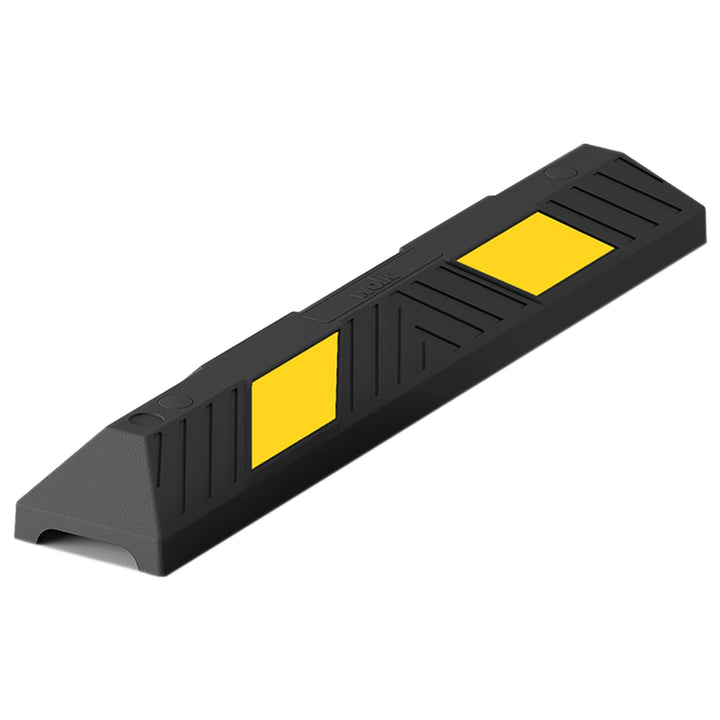 wolk Radstopp Parkplatzbegrenzer 90x15x10cm Hartgummi Reflexstreifen Einparkhilfe 90,0 x 15,0 x 10,0