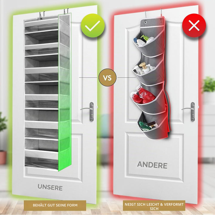 Homelux Theory 2er-Pack Tuer-Organizer - 139x35x17cm | Haengender Tuer-Organizer Fuer Kleiderschrank