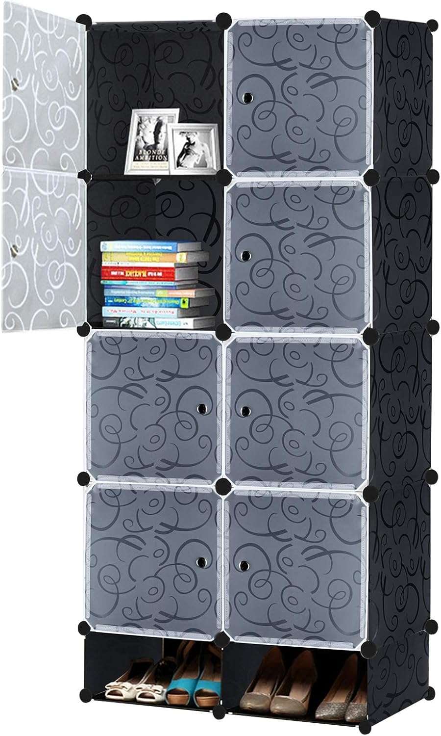 AufuN DIY Kleiderschrank Regalsystem Schuhregal, modularer Kombischrank, platzsparendes Steckregalsy