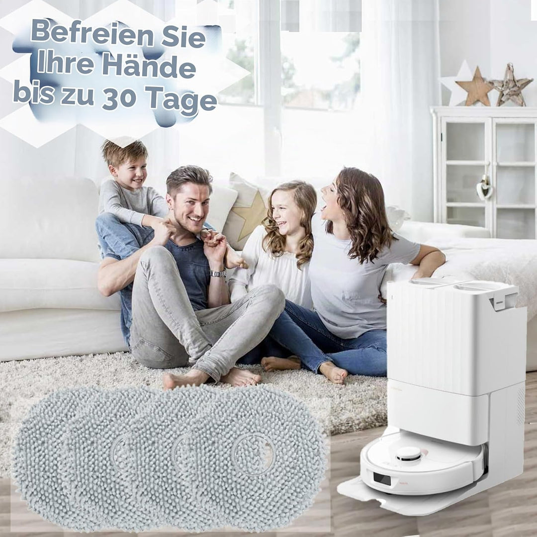 8 Stück Ersatz Wischtücher für Roborock Q Revo/Qrevo Curv/Qrevo MaxV/Qrevo Pro/Qrevo S Wischtücher,