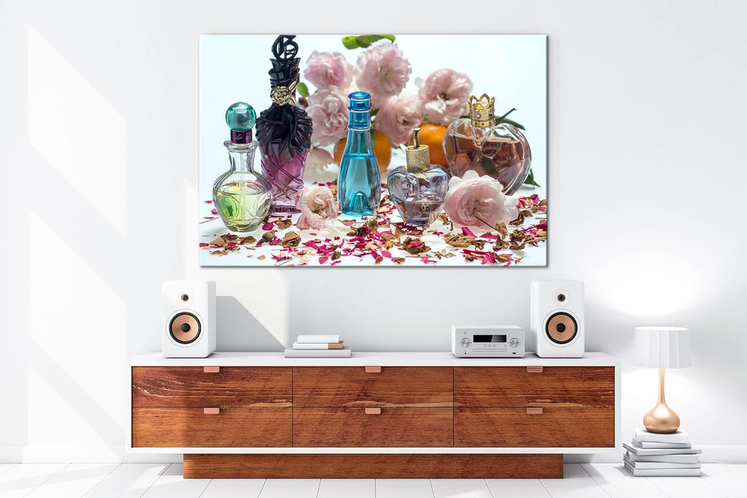 deyoli exotische Parfüms Format: 80x60 als Leinwandbild, Motiv fertig gerahmt auf Echtholzrahmen, Ho