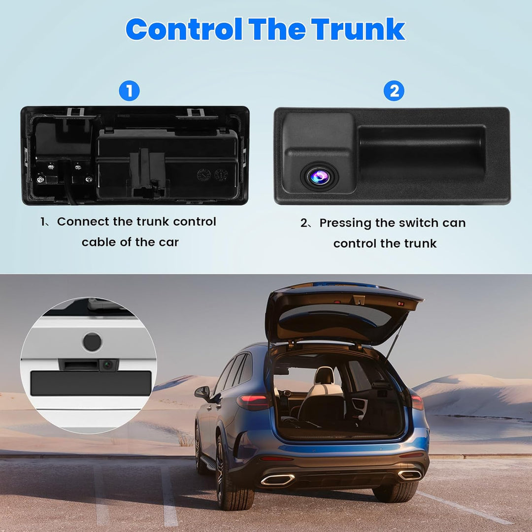 Hikity 1080P AHD Rückfahrkamera für VW Touran Passat Touareg Tiguan Auto Rückfahrkamera 170° Weitwin