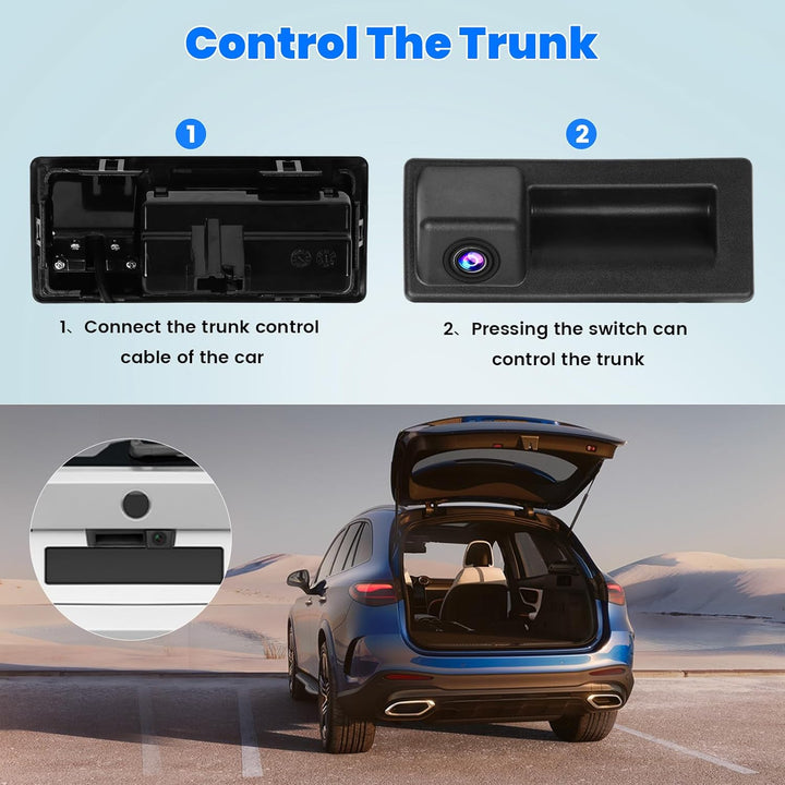 Hikity 1080P AHD Rückfahrkamera für VW Touran Passat Touareg Tiguan Auto Rückfahrkamera 170° Weitwin