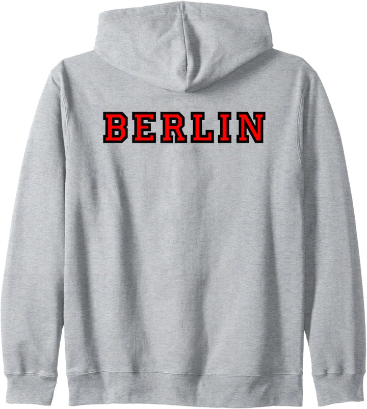 Vintage Berlin (Schwarz/Rot) Berlin Kapuzenjacke