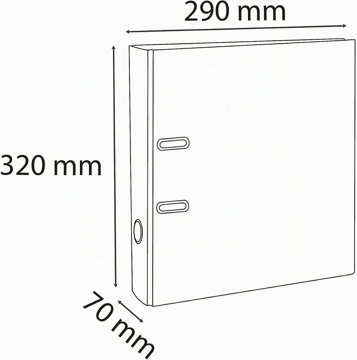 Exacompta 53747E 10er Pack Premium PVC-Ordner Prem´Touch. 7 cm breit DIN A4 Ringordner Aktenordner B