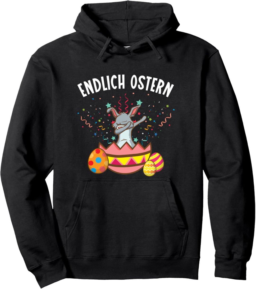 Endlich Ostern Tanzender Osterhase Dab Dance Hase Ostereier Pullover Hoodie