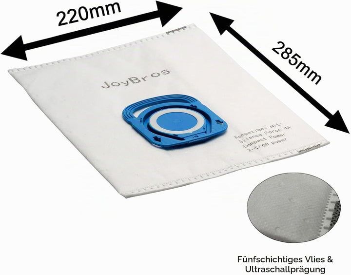 JoyBros 15X Staubsaugerbeutel für Rowenta Power XXL RO3143EA RO3126EA Silence Force Hygiene Plus All
