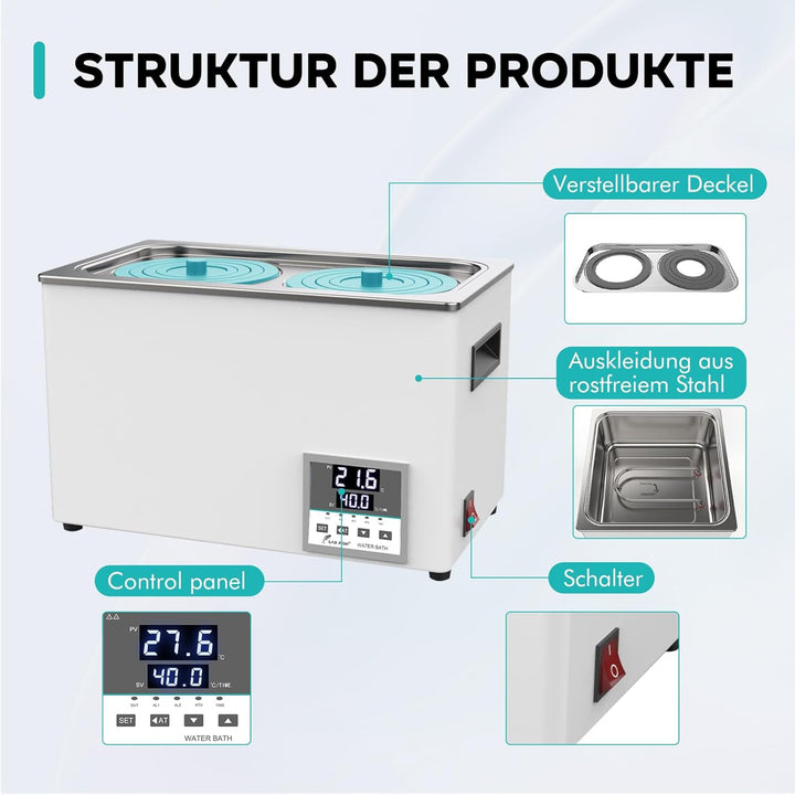 LABFISH Digitales Labor Wasserbad Water Bath 6L Capacity kommerzieller laborwasserbad Heating Device