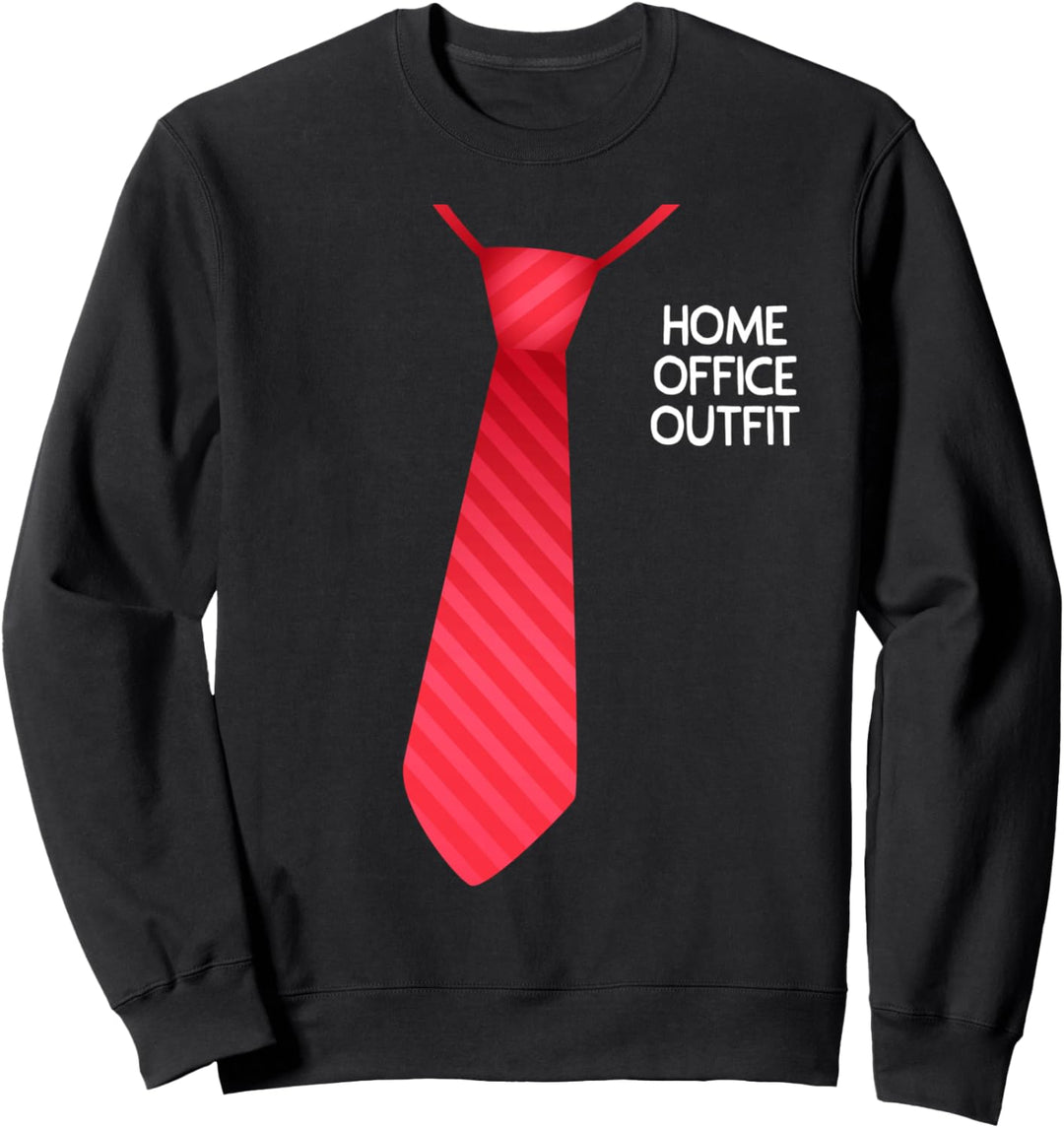 Homeoffice Outfit Mit Krawatte Heimarbeit Zuhause Arbeiten Sweatshirt
