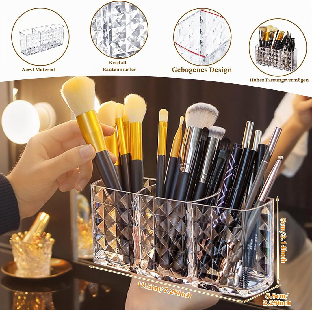 360° Drehbar Kosmetik Organizer, 3 Ebenen Make Up Schmink Organizer, Beauty Kosmetik Aufbewahrung Or