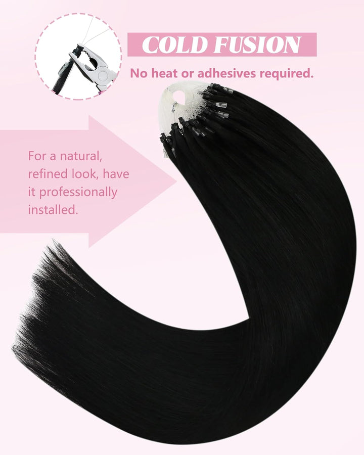 YoungSee Extensions Echthaar Microring Schwarz Microring Extensions Echthaar 1g Schwarz Microring Ha