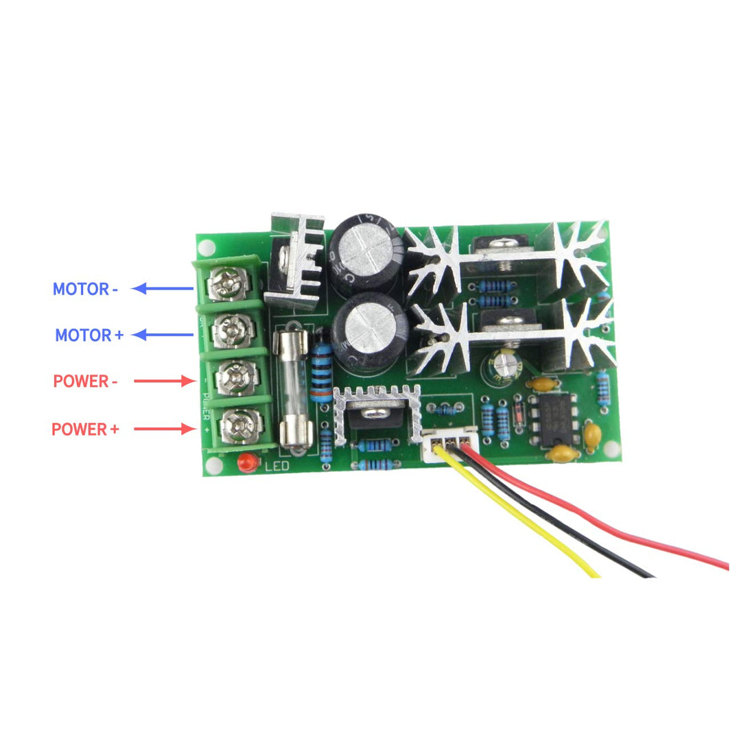 CHANCS Mini-Elektromotor 775 DC 12V/24V 10000/20000RPM Getriebemotor mit PWM einstellbarem, umkehrba