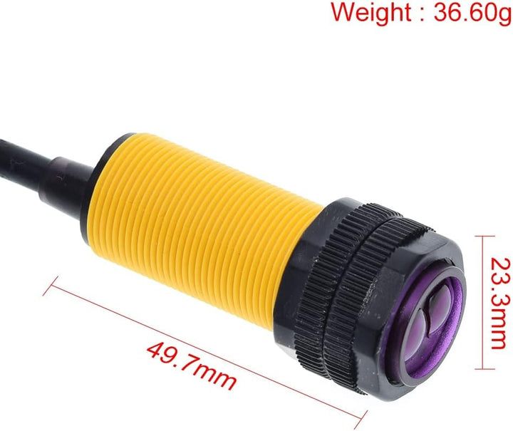 TECNOIOT 5 Stück E18-D80NK Infrarot-Hindernisvermeidung Optoelektronischer Sensor Näherungsschalter