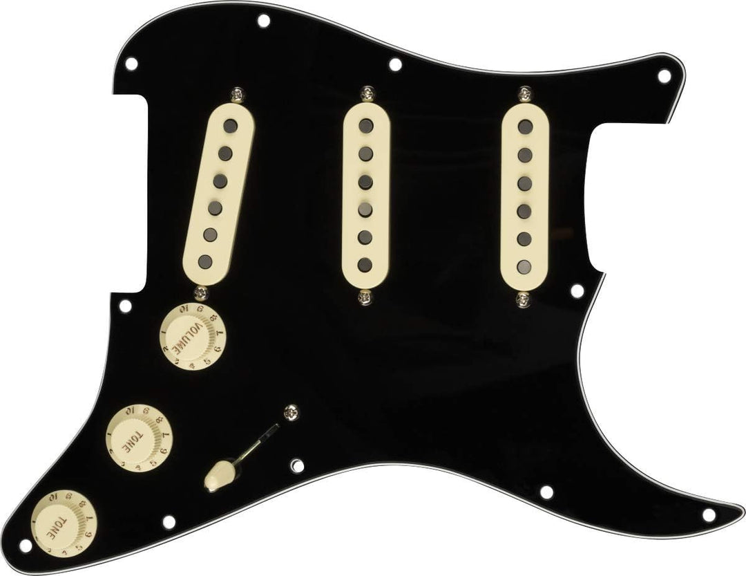 Fender Prewired Pickguard Strat Fat 50 black 0992340506 Schwarz Fat 50's, Schwarz Fat 50's