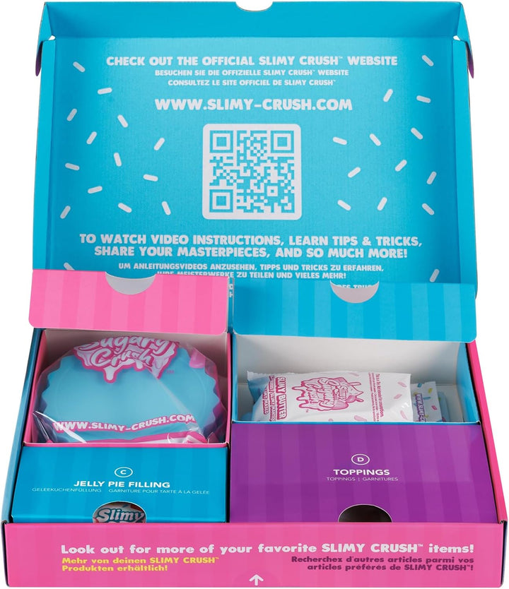 SLIMY Sugary Crush - Jelliee-Pie, Slime und Knete Kreativ-Set, Backspiel zum selber Mischen, Formen