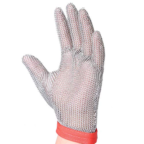 ThreeH Schnittfeste Handschuhe aus Edelstahl 304L Drahtgewebe für Schneiden schneiden hacken Fleisch